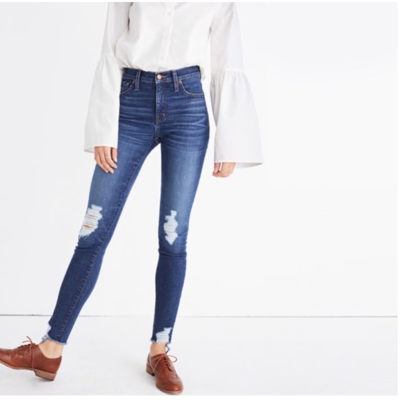 Madewell Denim - Madewell 9 Inch High-Rise Destructed Skinny Jeans